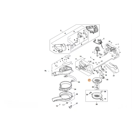 STIHL    Koło łopatkowe dmuchawy SA02 704 3400